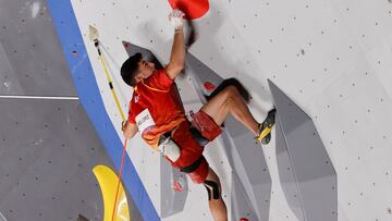 Alberto Gin&eacute;s, en la escalada de los Juegos Ol&iacute;mpicos de Tokio.