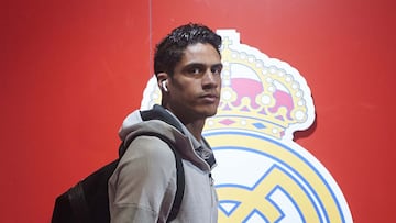 EIBAR, SPAIN - NOVEMBER 09: Raphael Varane of Real Madrid CF arrives at the stadium ahead of the Liga match between SD Eibar SAD and Real Madrid CF at Ipurua Municipal Stadium on November 09, 2019 in Eibar, Spain. (Photo by Juan Manuel Serrano Arce/Getty 