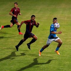 Hirving Lozano firmó un doblete con el Napoli en pretemporada