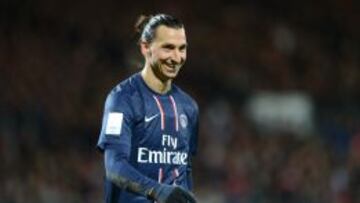 Zlatan Ibrahimovic durante un partido con su equipo el Paris Saint-Germain.