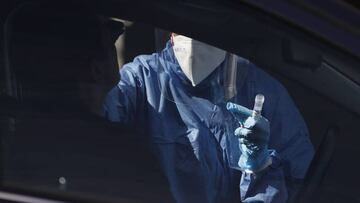 Prueba serológica en el vehículo.