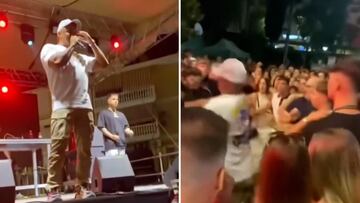 Henry Méndez detiene el concierto y se pelea con un chico del público que estaba agrediendo a una mujer