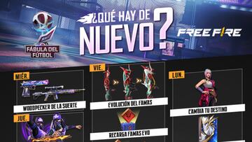 Agenda semanal de Free Fire del 30 de noviembre al 6 de diciembre con nuevo pase élite y evolución de Famas