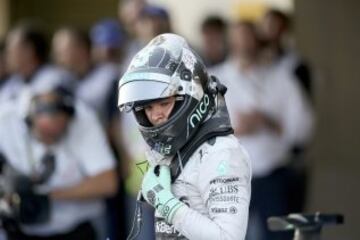 Nico Rosberg celebrando su segundo puesto en el GP de Rusia de Fórmula uno