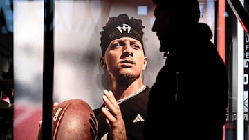 Cartel promocional de Patrick Mahomes en Fr¨¢ncfort.