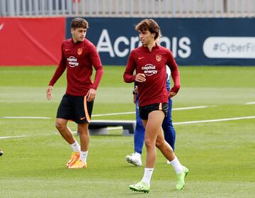 João Félix durante el entrenamiento de hoy. 