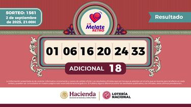 Resultados Melate Retro: números que cayeron hoy y premios del sorteo 1561 | 2 de septiembre del 2025