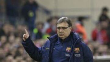 Martino, durante el partido en el Calderón.