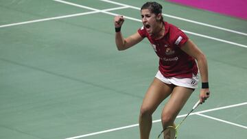 Carolina Marín, en Nueva Delhi.