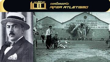 Cartel promocional del Centenario de la Real Federación Española de Atletismo.