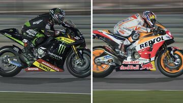 Zarco y Pedrosa en los test de Qatar.
