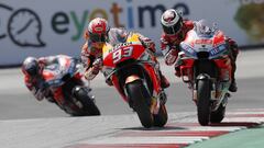 Marc M&aacute;rquez y Jorge Lorenzo luchando por la victoria en Austria.