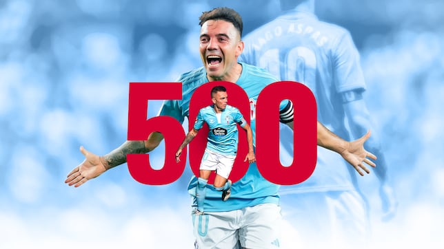 Iago Aspas, 500 veces celeste