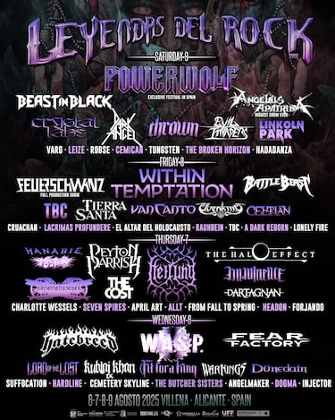 Villena vuelve a ser el refugio de los fans del rock más clásico. Electric Callboy y Beyond the Black lideran un cartel lleno de potencia y nostalgia.