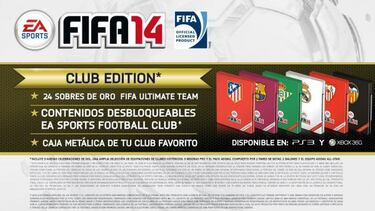 FIFA 14 tendrá ediciones del Barça, Betis, Atlético de Madrid, Valencia y Real Madrid