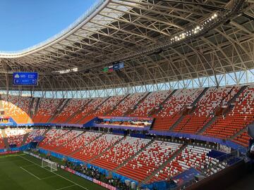 En este estadio estará jugando Colombia su primer partido en Rusia 2018 ante Japón, el equipo entrenó en la cancha.