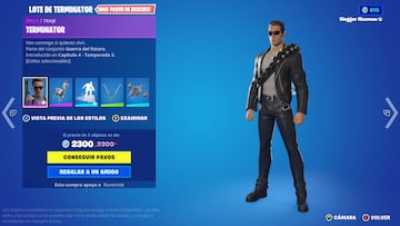 fortnite nueva skin terminator arnold schwarzenegger