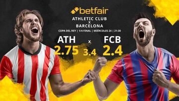Athletic Club vs. FC Barcelona: horario, TV, estadísticas, cuadro y pronósticos