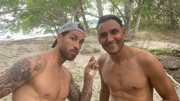 Keylor Navas y Andrea Salas son los anfitriones de la Luna de Miel entre Sergio Ramos y Pilar Rubio, los cuatro est&aacute;n recorriendo las playas de Costa Rica.