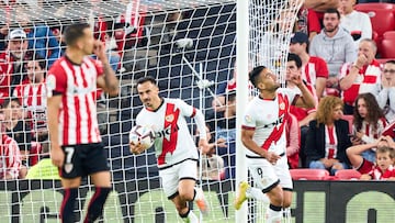 Falcao celebra el 3-2 en San Mamés.