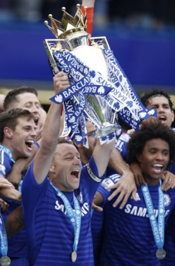 El Chelsea celebró su título de campeón de la Premier League. 