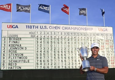 Seis jugadores han ganado dos US Open de forma consecutiva y uno ha ganado tres seguidos. Cronológicamente, son el escocés Willie Anderson (1903-05) y los estadounidenses John McDermott (1911-12), Bobby Jones (1929-30), Ralph Guldahl (1937-38), Ben Hogan (1950-51), Curtis Strange (1988-89) y Brooks Koepka (2018-19), en la imagen.
