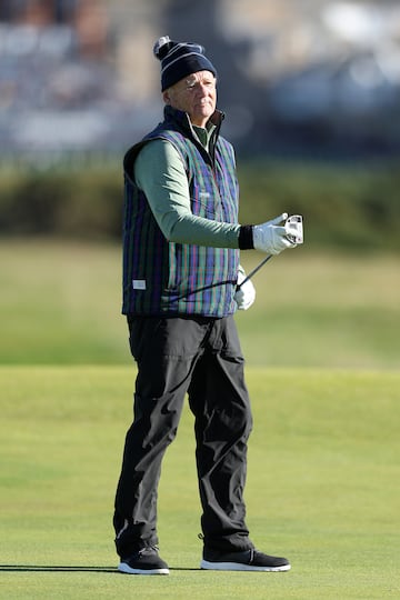 El famoso actor estadounidense está disfrutando del golf en el torneo de Escocia, Alfred Dunhill, disputado en la ciudad costera de St Andrews. 