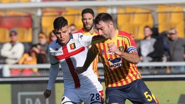 Kevin Agudelo fue titular con Genoa en el empate ante Lecce