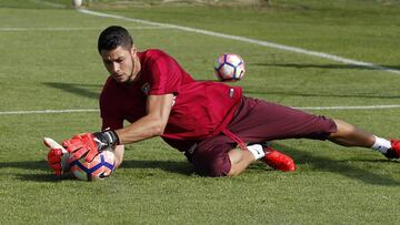 Bernab&eacute;, durante un entrenamiento.