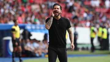 Benjamín Mora durante el partido Atlas vs Pachuca, Correspondiente a la Jornada 15 del Torneo Clausura 2023 de la Liga BBVA MX, en el Estadio Jalisco, el 15 de Abril de 2023.