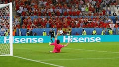 Croatian keeper two metres off his line for Ramos penalty