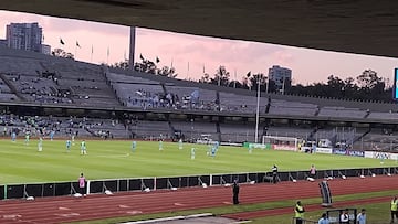 Esta es la vista del estadio durante el Cruz Azul Seattle Sounders.