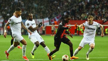 Jeremie Frimpong, James Ward-Prowse y Michail Antonio