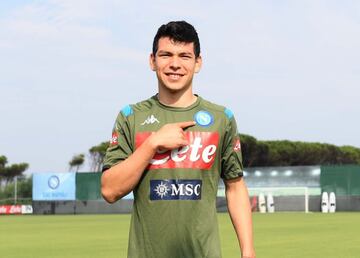 Así vivió Hirving Lozano su primer entrenamiento con Napoli