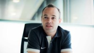 Andrés Iniesta en un momento de la entrevista con 'Revista Minuto 116'.