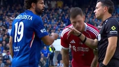 Diego Costa la lía en un leyendas del Chelsea contra leyendas del Liverpool: vean y alucinen