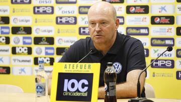 Pepe Mel, en una comparecencia como entrenador de la UD Las Palmas.