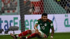 DOHA, QATAR - NOVEMBER 22: Alex Vega of Mexico in action during the FIFA World Cup Qatar 2022 Group C match between Mexico and Poland at Stadium 974 on November 22, 2022 in Doha, Qatar. (Photo by Anthony Stanley ATPImages/Getty Images)