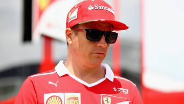 Kimi Raikkonen en el Gran Premio de Silverstone