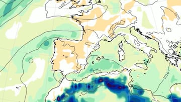 Mapa de situación atmosférica extraído de la cuenta de X de la Aemet.