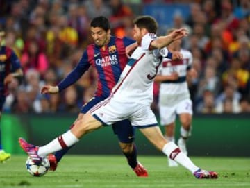 Luis Suárez del  Barcelona y Xabi Alonso del Bayern Múnich  
