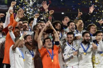 TEl 20 de diciembre de 2014 el Real Madrid vence al San Lorenzo en la Final del Mundial de Clubes y levanta el cuarto trofeo del año