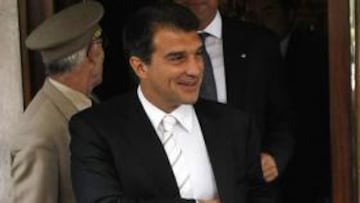 <strong>TRANQUILIDAD.</strong> Laporta afirmó que el Barcelona no hará una locura económica por Villa.