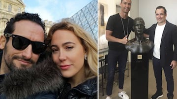 Ivana Rodríguez junto a Carlos García, su marido, el también autor del busto de Cristiano Ronaldo en el Aeropuerto de Madeira.