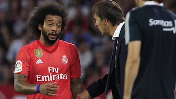 Marcelo, en el momento de abandonar el Sánchez Pizjuán.