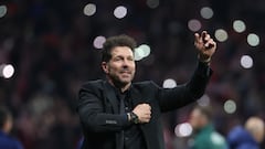 El estratega de Atlético Madrid, Diego Simeone, hizo historia después de que los colchoneros obtuvieran su boleto a Cuartos de Final en Champions.