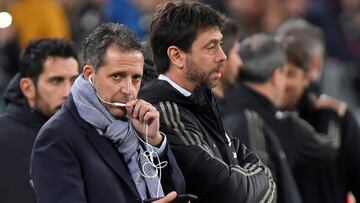 Paratici, director deportivo de la Juventus, junto al presidente Agnelli.