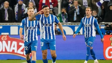 Benavídez celebrando un gol.