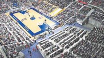 <b>GRAN ESCENARIO. </b>El remozado Palacio de Deportes madrileño, gran marco para la Copa del Rey.