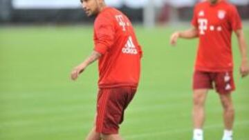 Vidal se entrena por primera vez en el Bayern Muncih.